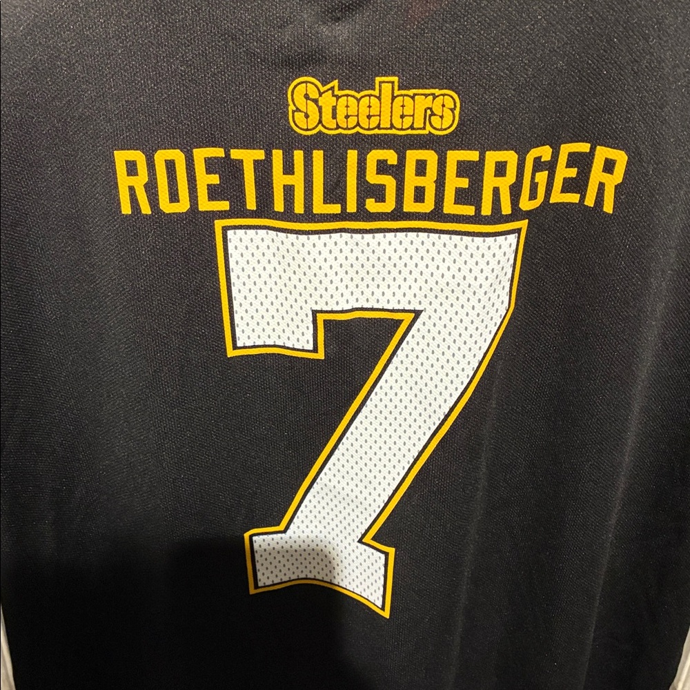 NFL Team Apparel Steelers Roethlingsberger “7” Men's Jersey - Picture 5 of 8